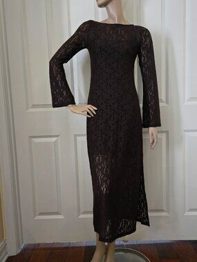 Gap Lace Maxi Dress Brown